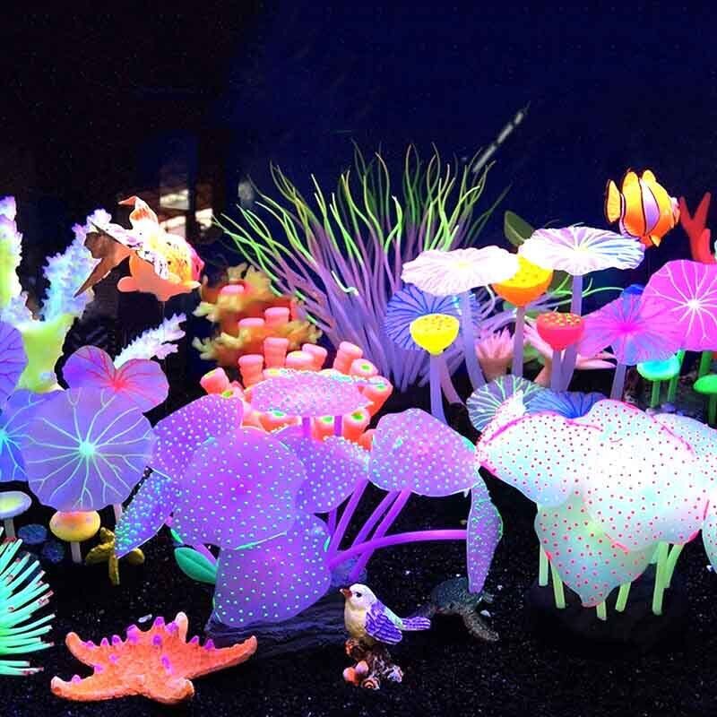 Aquarium Plant Live - Siliconen gloeiende landschapsschijnwerpers voor aquarium, kunstmatige