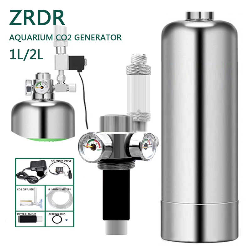 Glass Co2 Drop Checker - ZRDR Aquarium CO2-generator Dubbele manometer Bellenmeter