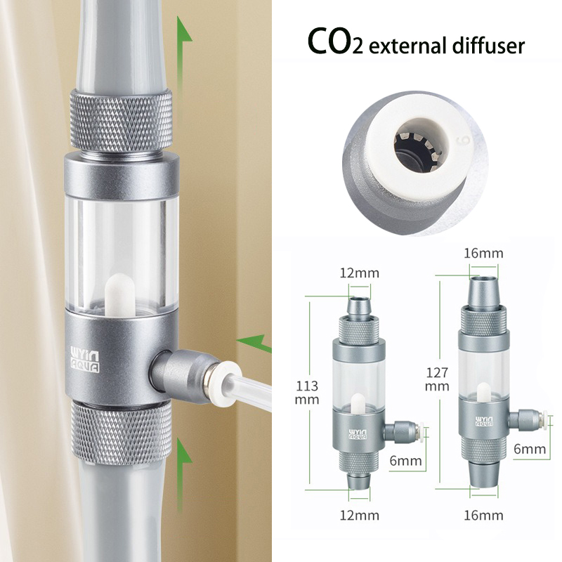 Glass Co2 Drop Checker - Aquarium CO2 Diffuser, observabel, snelle inzet,