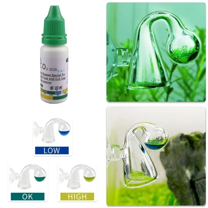 Glass Co2 Drop Checker - Aquarium CO2 Indicator Oplossing Monitor Planten