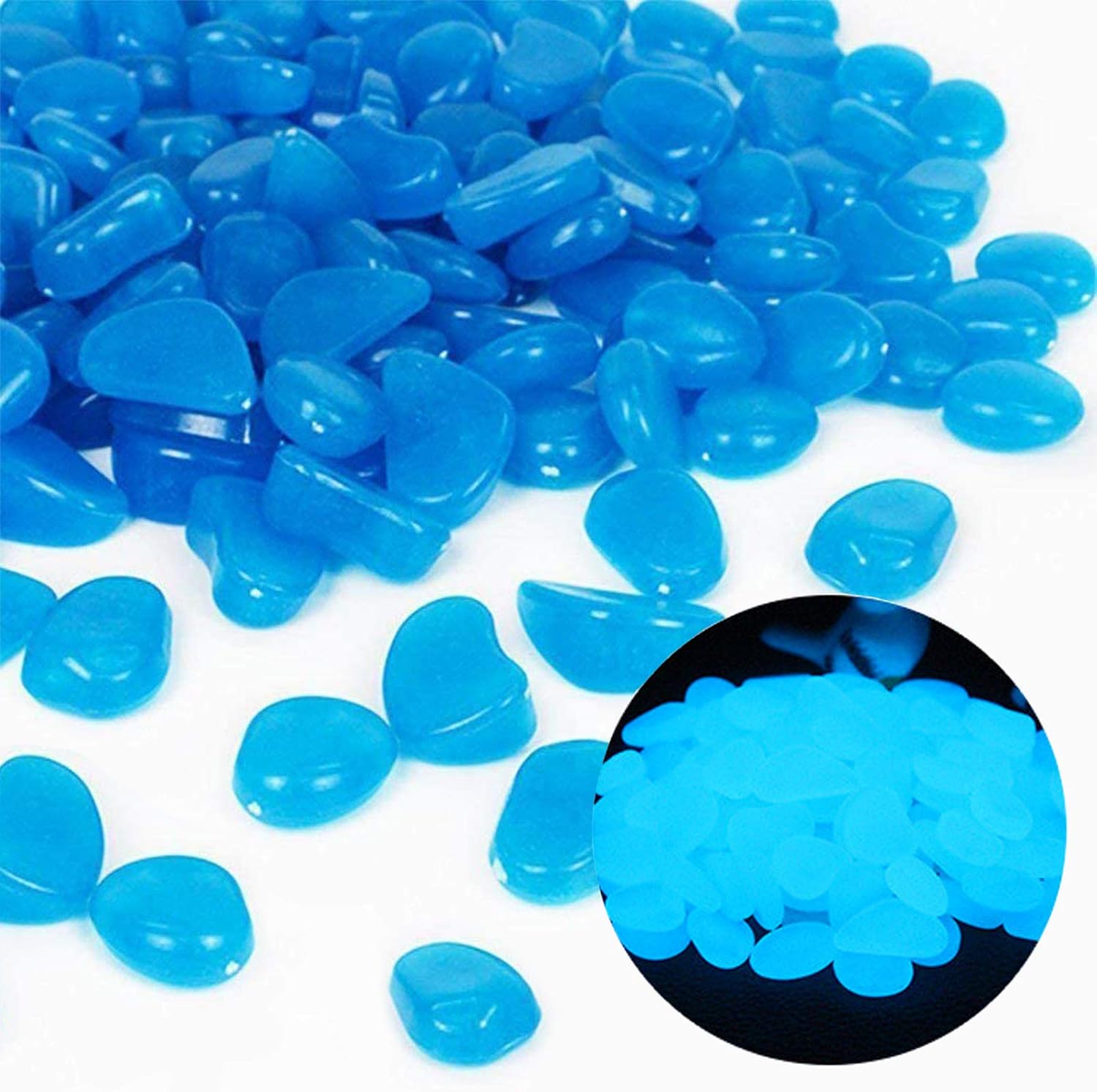 Aquarium Plant Ornament - Aquarium Rotsen Glow Blue Kiezels voor