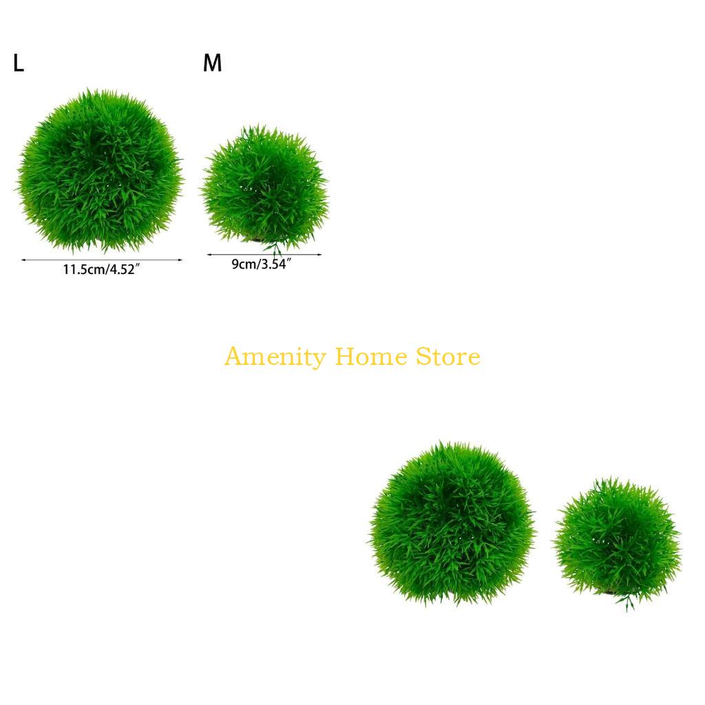 Aquarium Plant Roots - F26C Groene kunstmatige Marimo voor Aqua-Terrariums