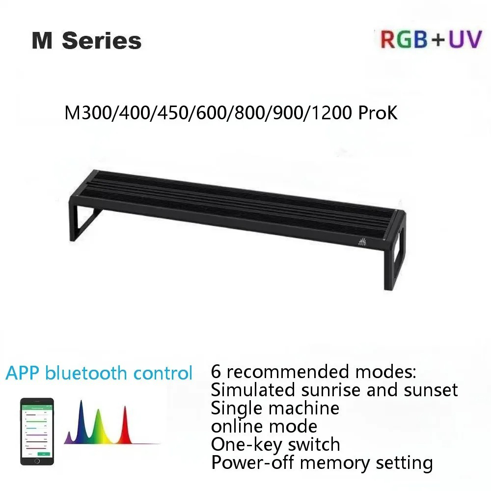 Aquarium Plant Growing - Week Aqua M Series RGB+UV Waterplantenlamp