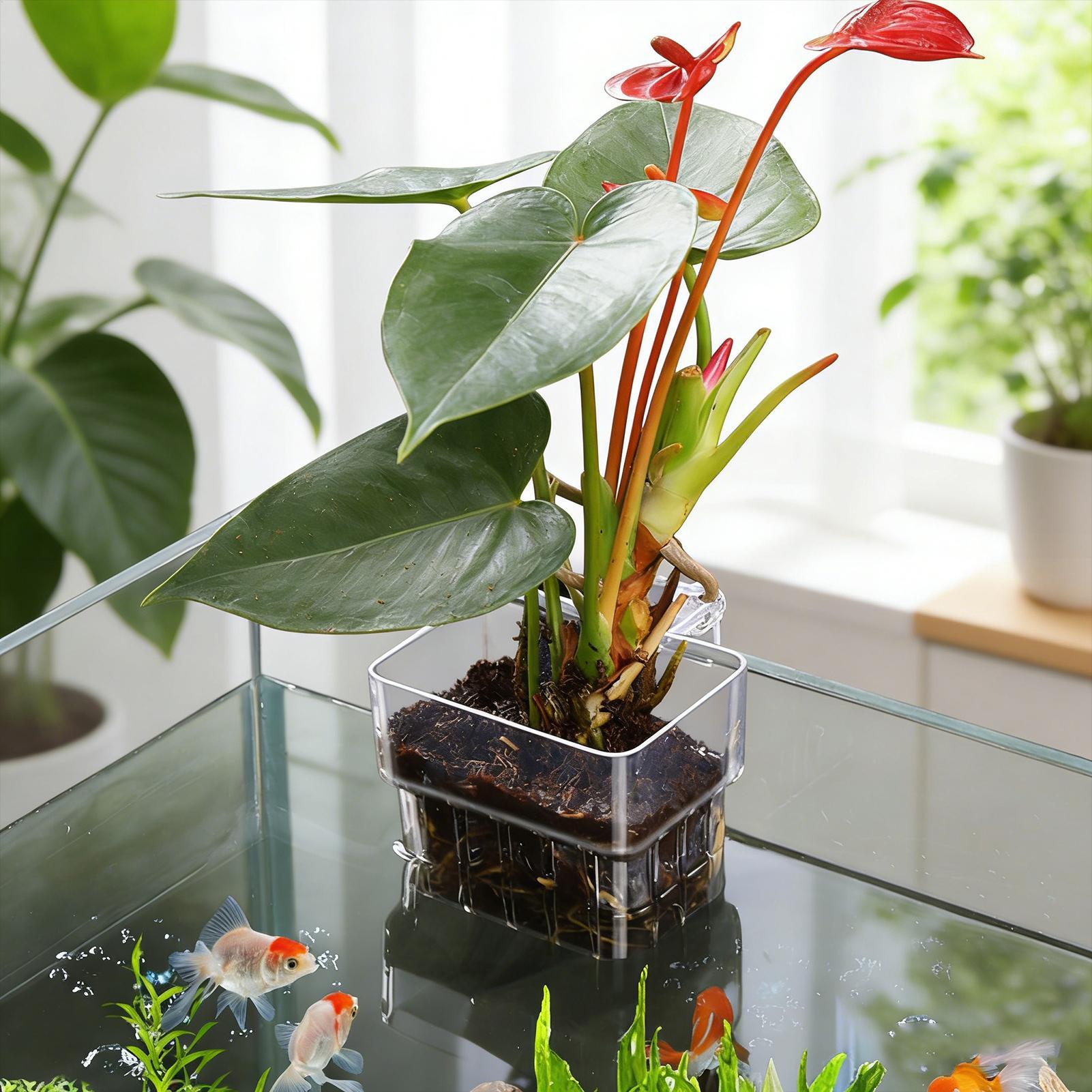 Transparante ophangbare aquari - Aquarium Plant Ornament recensie en prijs