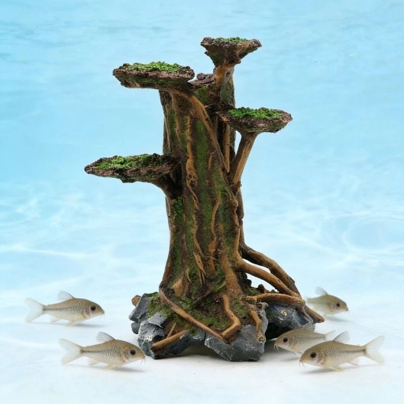 Kunstmatige mosboom drijfhout  - Aquarium Plant Roots recensie en prijs