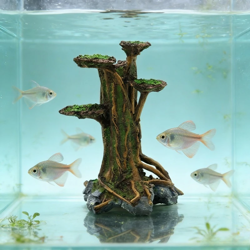 Kunstmatige mosboom drijfhout  - Aquarium Plant Roots recensie en prijs