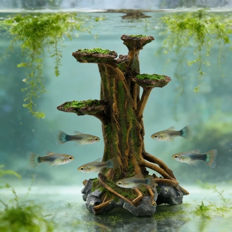 Kunstmatige mosboom drijfhout  - Aquarium Plant Roots recensie en prijs