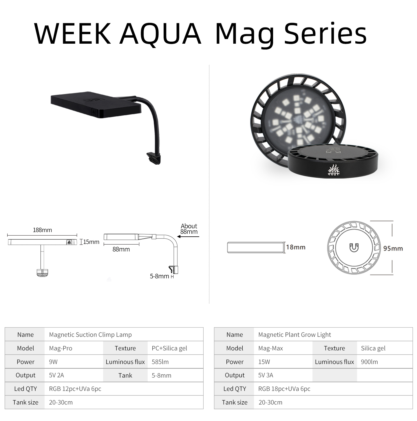 WEEK AQUA Mag Pro Mag Max Nano - Aquarium Plant Ornament recensie en prijs